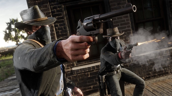 Arthur Morgan and Lenny Summers from Red Dead Redemption 2