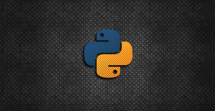 Python programming language logo on textured background