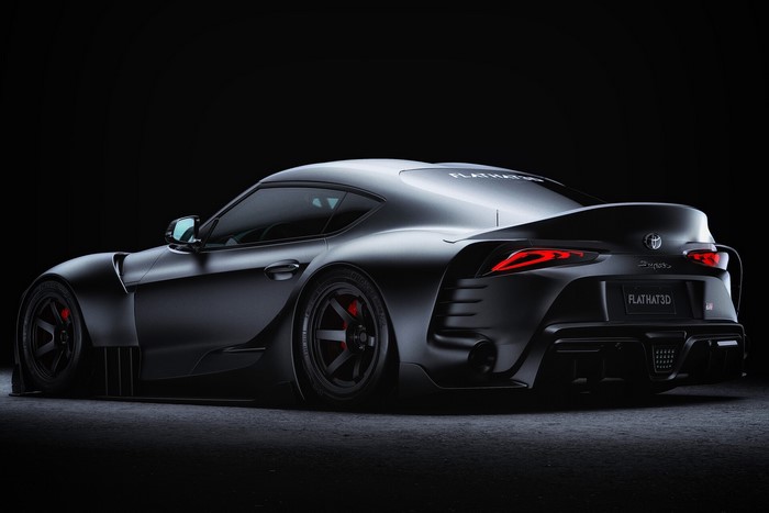 Silver Toyota Supra MK5 Rear View