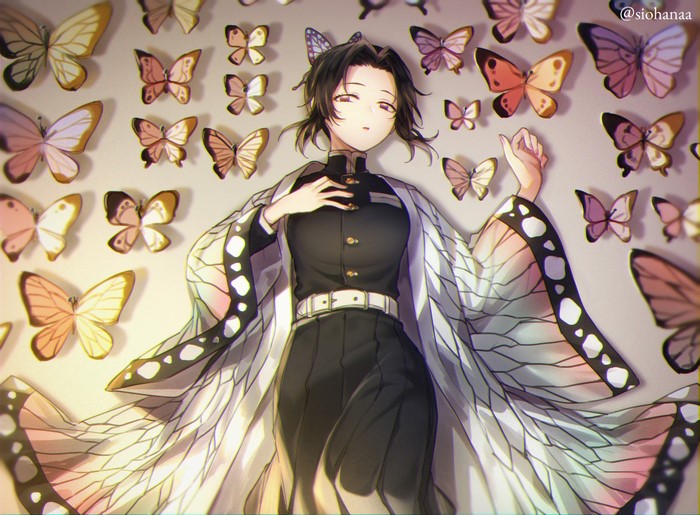 Kochou Shinobu from Kimetsu no Yaiba with butterflies