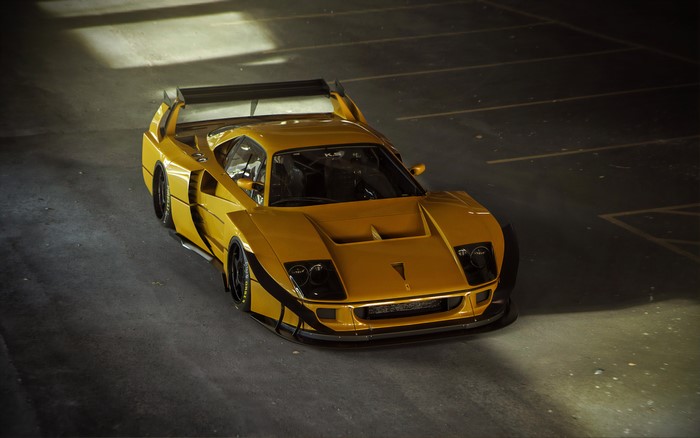 4K Yellow Ferrari F-40 by Khyzyl Saleem