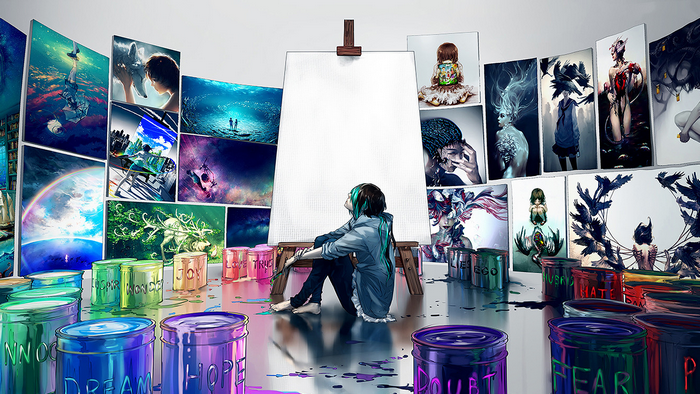 Yuumei's digital art collection with painter and paints