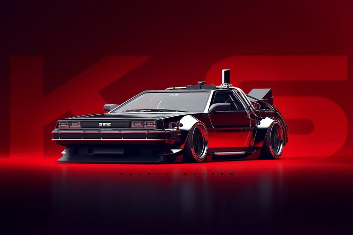 4K render of a custom DMC DeLorean by Khyzyl Saleem