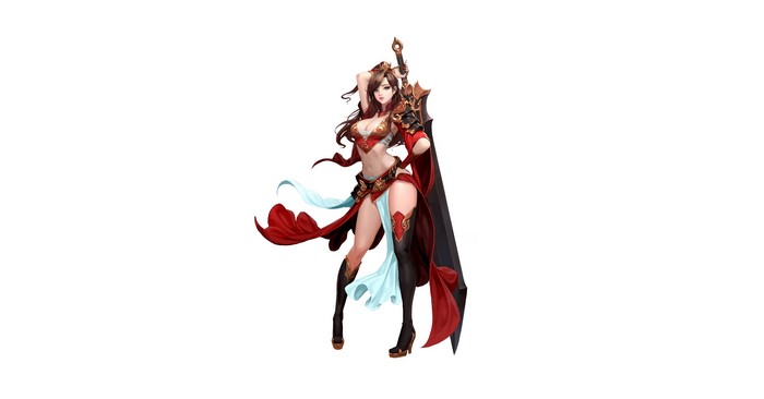 Fantasy girl with sword