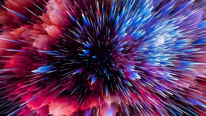 Colorful abstract explosion of light and color