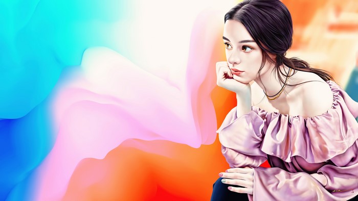 Dasha Taran digital art portrait