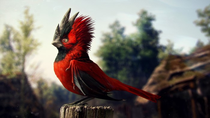 Raróg creature from The Witcher digital art