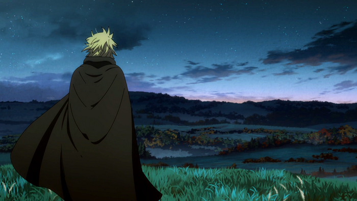 Thorfinn Standing Alone on Hills in Vinland Saga