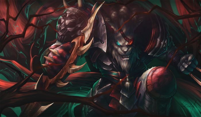 Rengar from League of Legends artwork