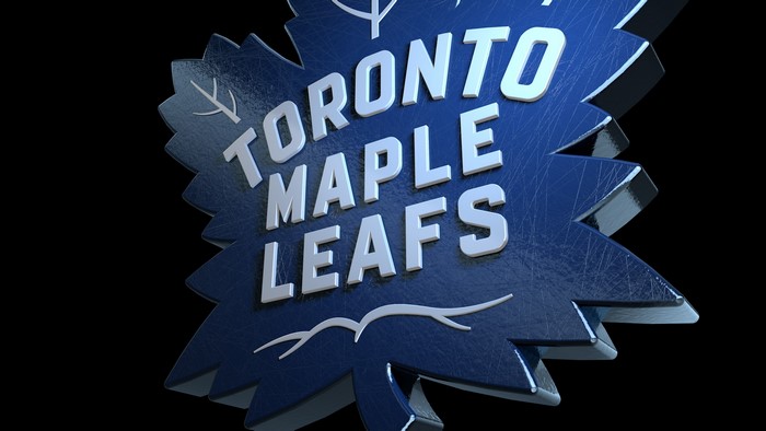 Toronto Maple Leafs logo on black background