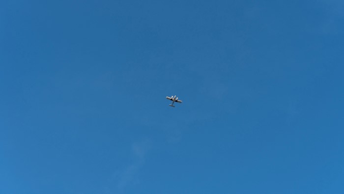 Airplane flying in the sky