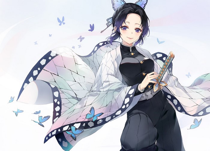 Kochou Shinobu from Kimetsu no Yaiba with butterflies