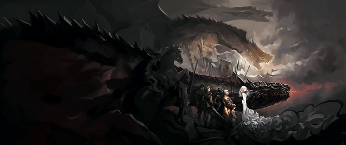 4K artwork of Daenerys Targaryen and dragons from Game of Thrones