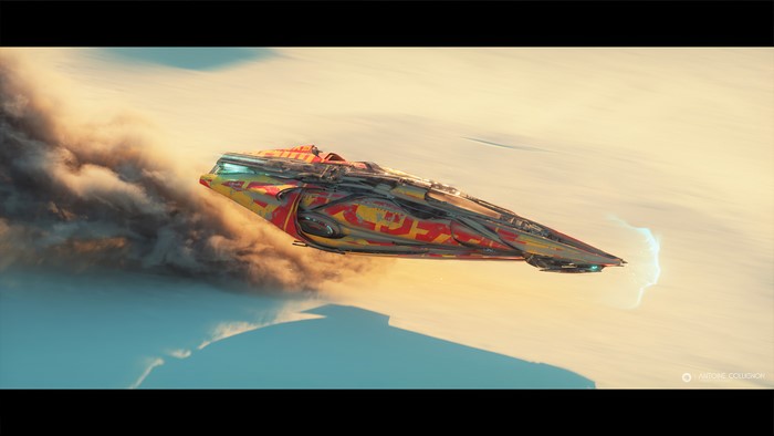 Spaceship from Wipeout by Antoine Collignon