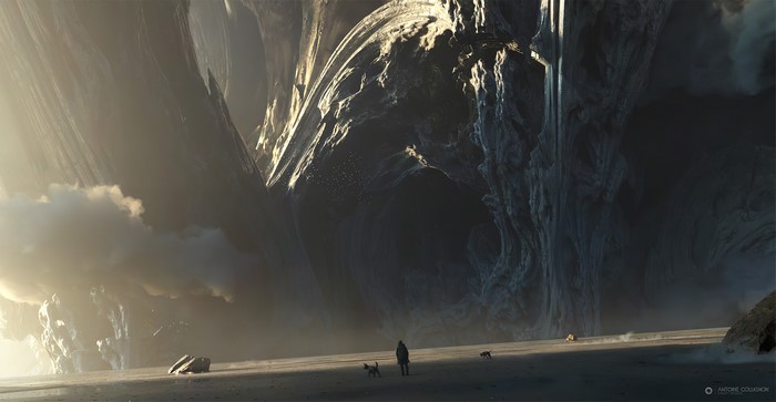 4K futuristic science fiction artwork by Antoine Collignon