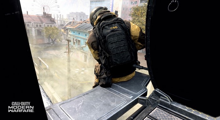 Soldier with backpack in Call of Duty Modern Warfare