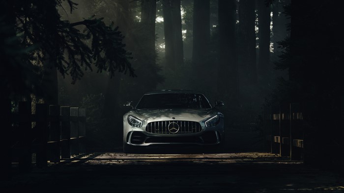 4K Mercedes-AMG GT in Forest Shadows