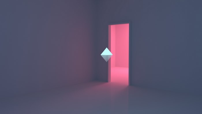 Minimalist 3D Abstract Geometric Figure