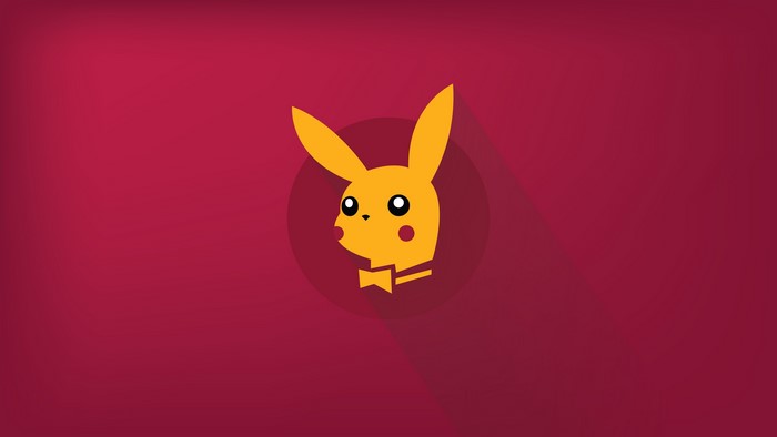 Pikachu from Pokémon with Playboy bunny ears