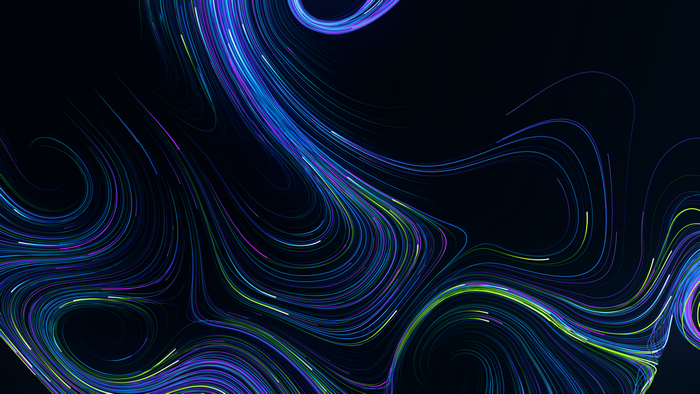 4K abstract digital art swirl shapes