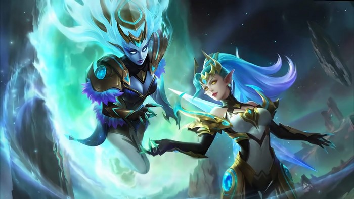 Karina and Selena Gemini in 4K Mobile Legends Art