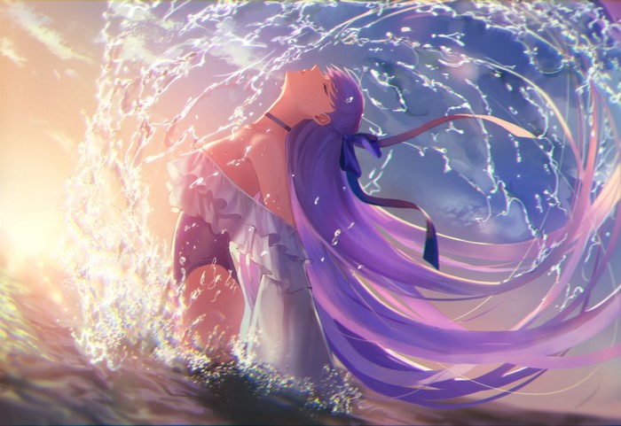 Meltlilith from Fate/Grand Order in water