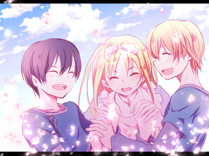 Kirito, Eugeo, and Alice from Sword Art Online Alicization