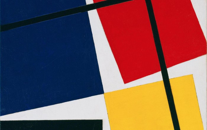 Abstract Composition with Blue, Red, and Yellow by Piet Mondrian