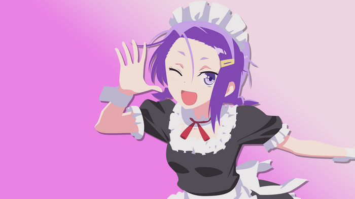 Asumi Kominami from BokuBen, anime girl in maid outfit