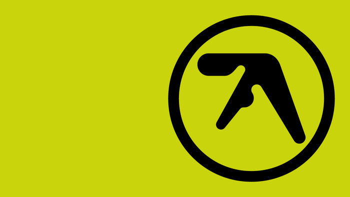 Aphex Twin logo on yellow background