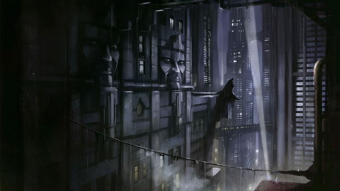 Batman from Batman: Arkham Knight in Gotham City