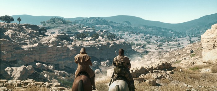 Two men on horseback in Metal Gear Solid V: The Phantom Pain