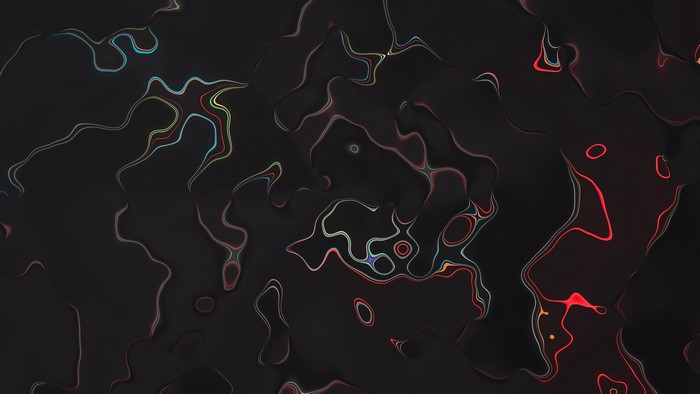 Abstract dark background with neon lines