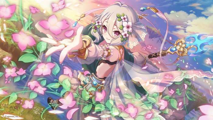 Kokkoro from Princess Connect! Re: Dive with flowers