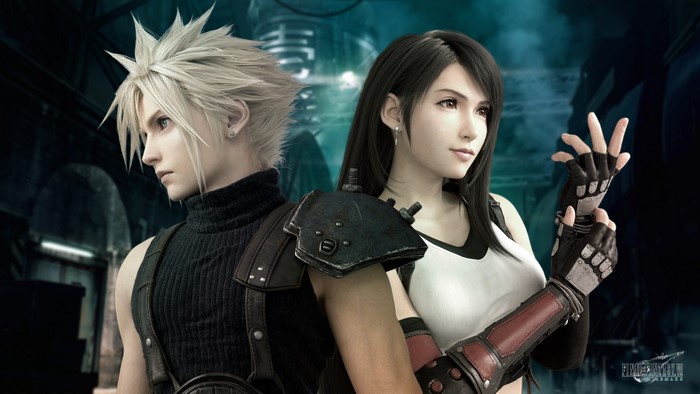 Cloud Strife and Tifa Lockhart from Final Fantasy VII: Remake