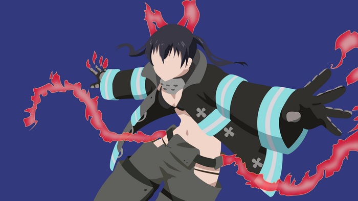 Tamaki Kotatsu from Enen no Shouboutai, minimalism, 4K