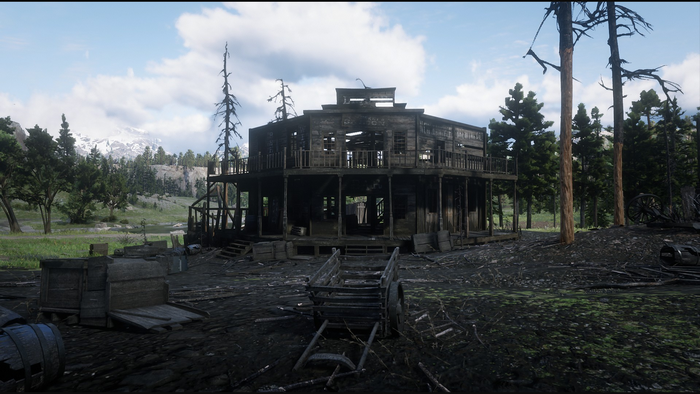Abandoned building in Red Dead Redemption 2