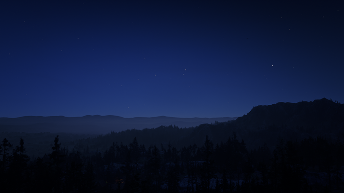 Red Dead Redemption 2 night landscape