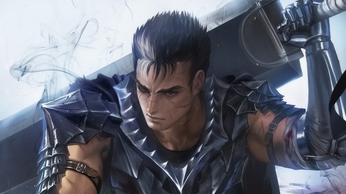 Guts from Berserk with a giant sword