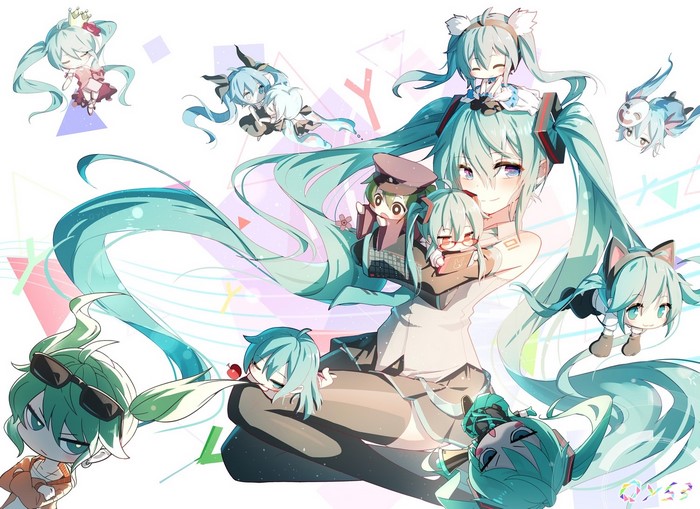 Hatsune Miku and friends