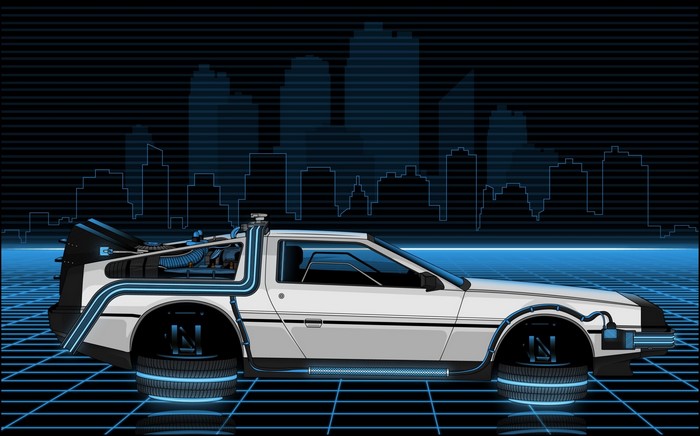 DeLorean Time Machine from Back to the Future