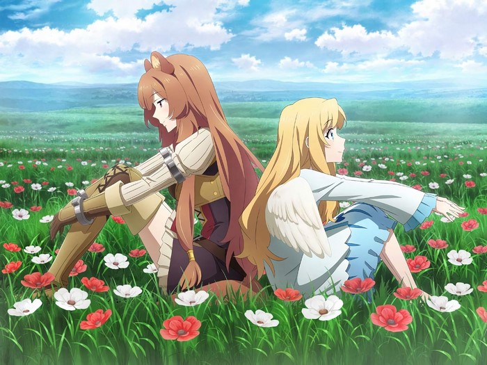 Raphtalia and Filo from The Rising of the Shield Hero in a field