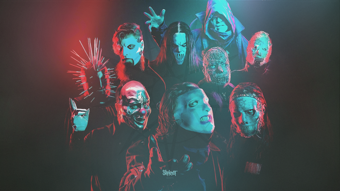 Slipknot band members wearing masks