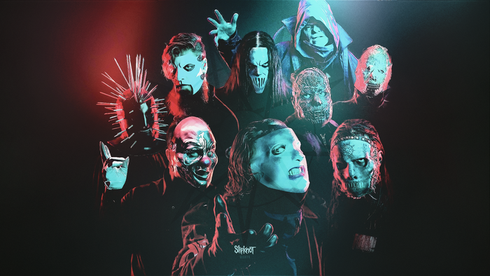 Slipknot band members wearing masks