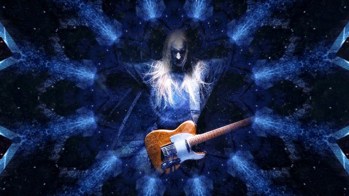 Jari Mäenpää from Wintersun with guitar