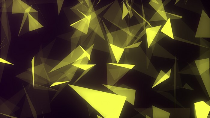 Abstract Yellow Triangles Plexus 4K
