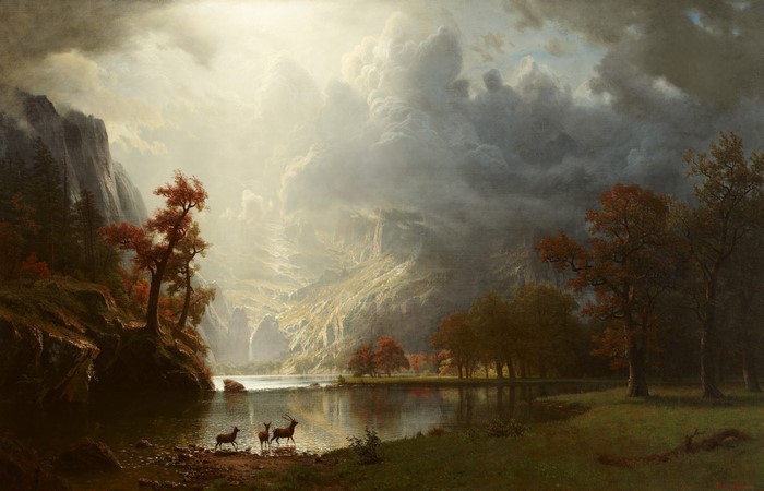 4K Sierra Nevada Morning by Albert Bierstadt