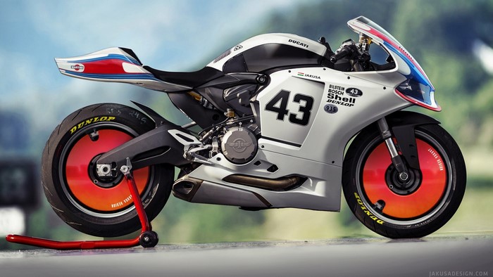 Martini Racing Ducati Motorcycle with number 43