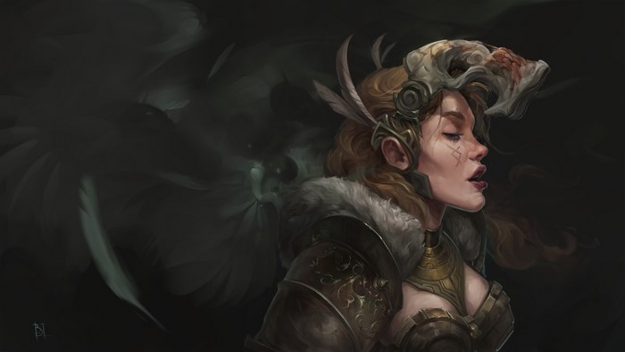 Valkyrie Warrior from Norse Mythology Artwork