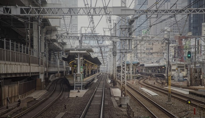 Train station in Tokyo, Japan